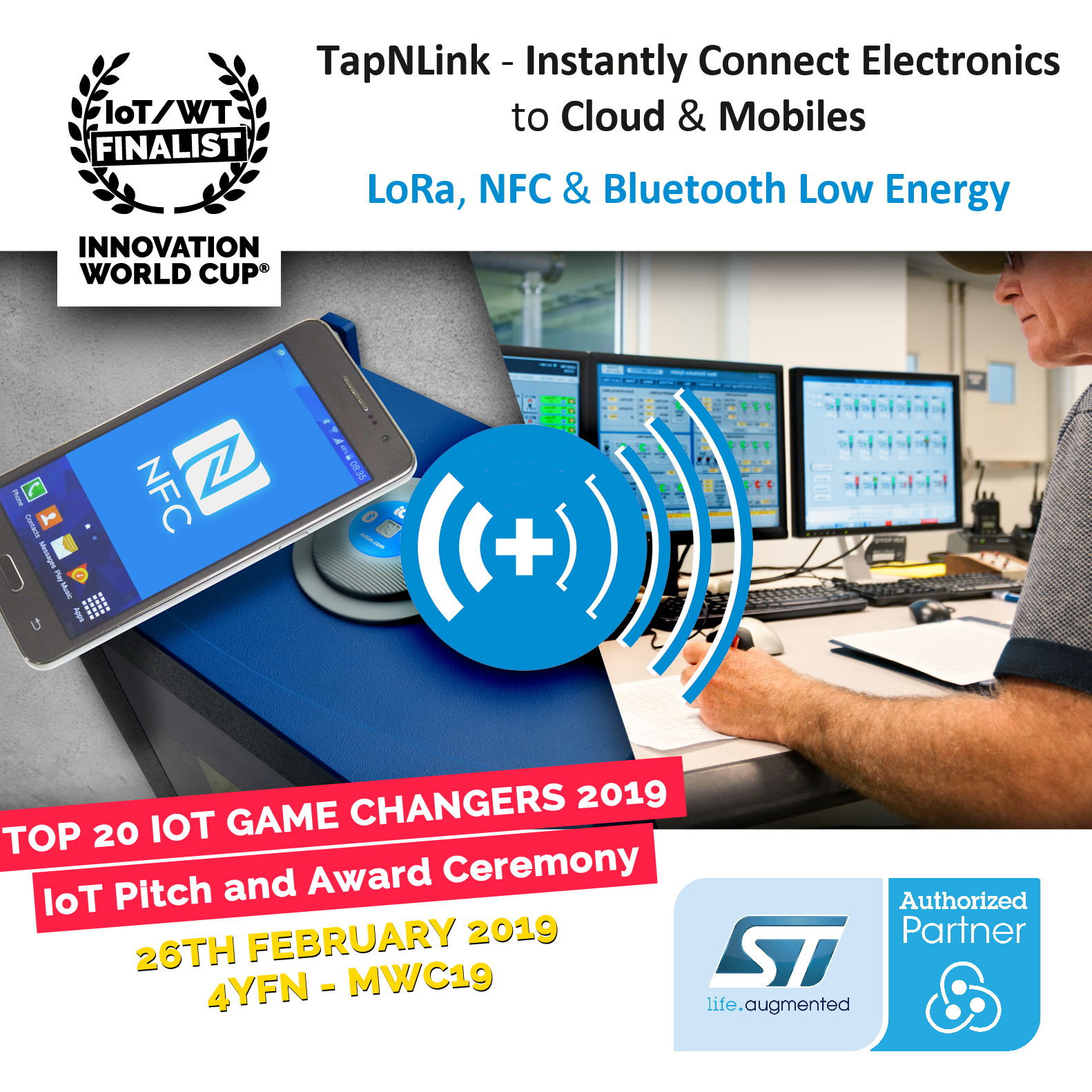 IoTize TapNLink NFC Bluetooth Connectivity Solutions