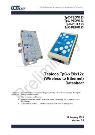   Tapioca Ethernet Wireless Adapter (TpC-xE0x123) Datasheet