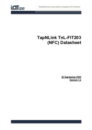   TapNLink TnL-FIT20x (NFC) Datasheet