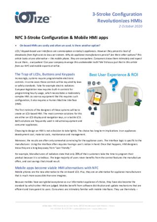   TapNLink NFC 3-Stroke Configuration Revolutionizes HMI